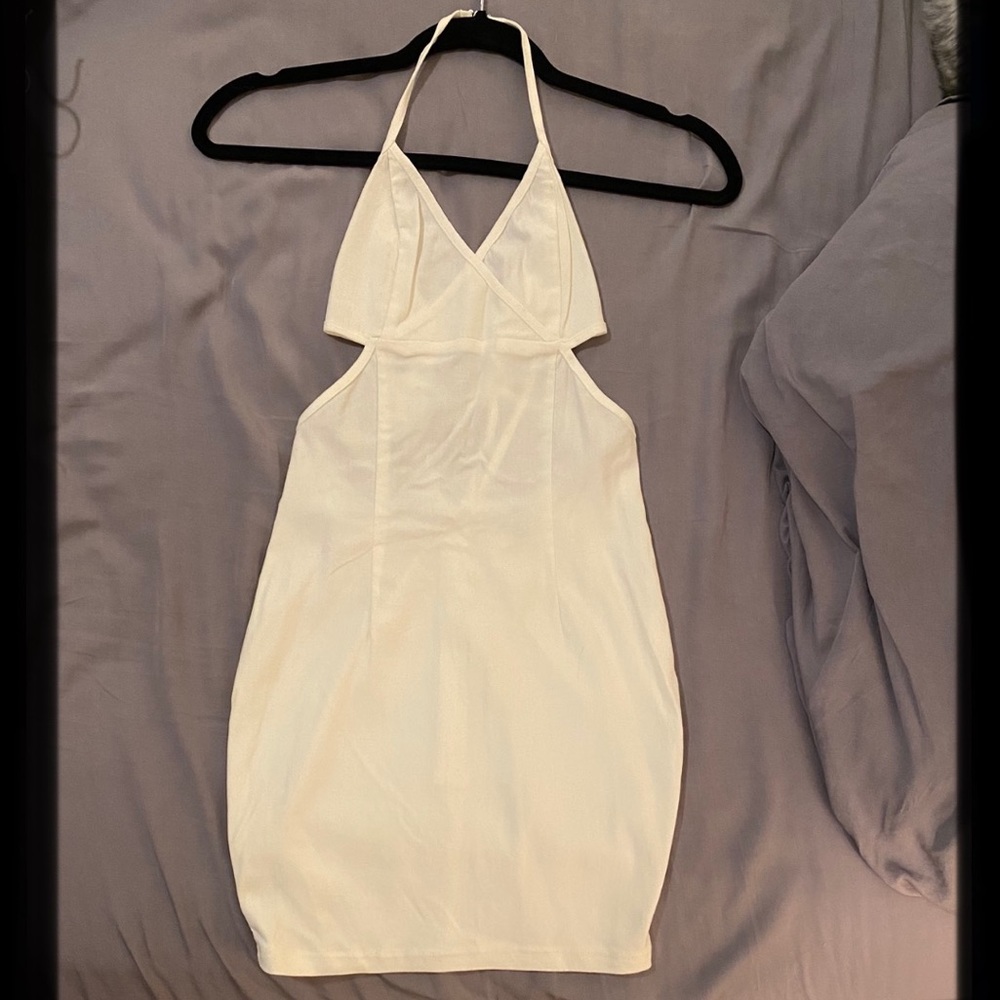 Tobi White Halter Bodycon Dress